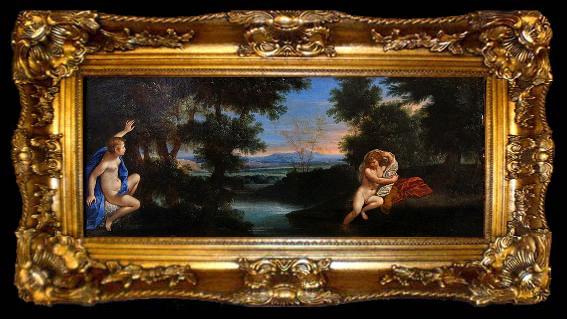 framed  Francesco Albani Hermaphroditus and Salmacis, ta009-2
